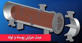 عکس برش خورده مبدل حرارتی پوسته و لوله